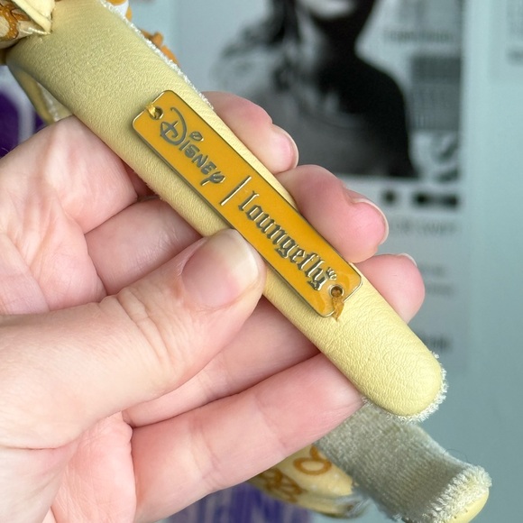 Disney Parks Loungefly Yellow Pretzel Headband with Gold Accents - Picture 5 of 7